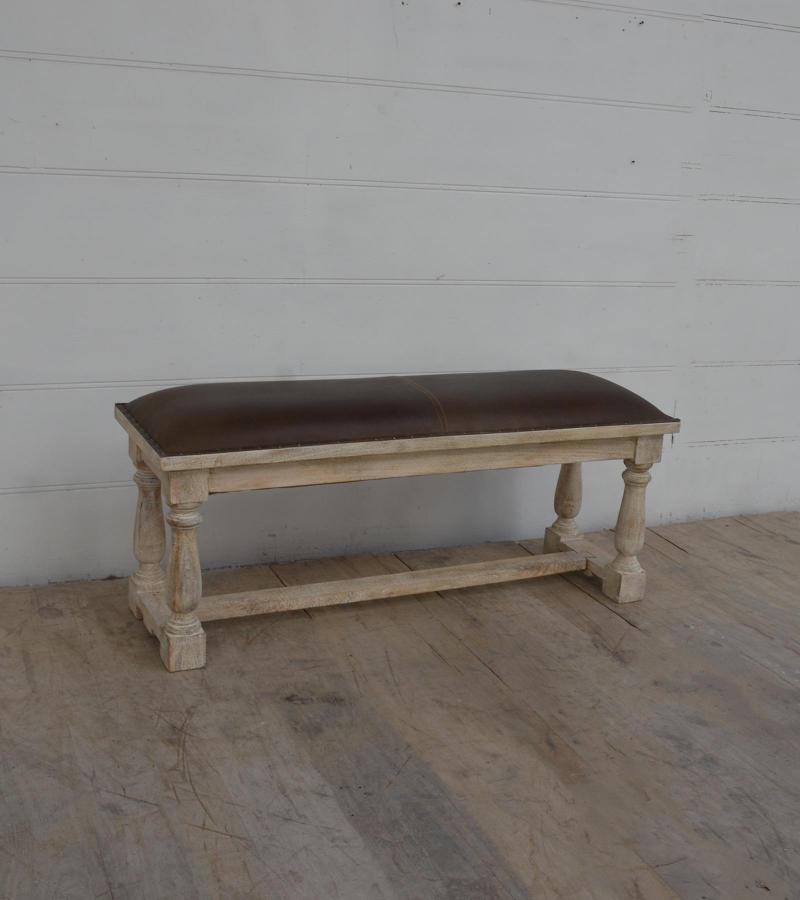UPHOLSTERED SOLID WOOD BENCH