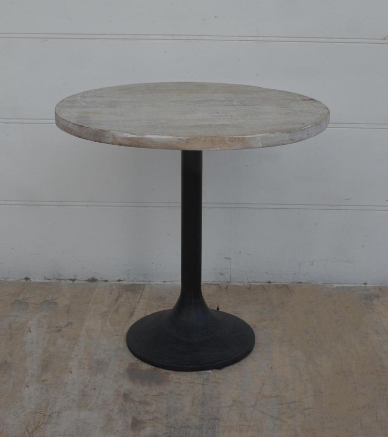 SOLID WOOD & IRON SIDE TABLE