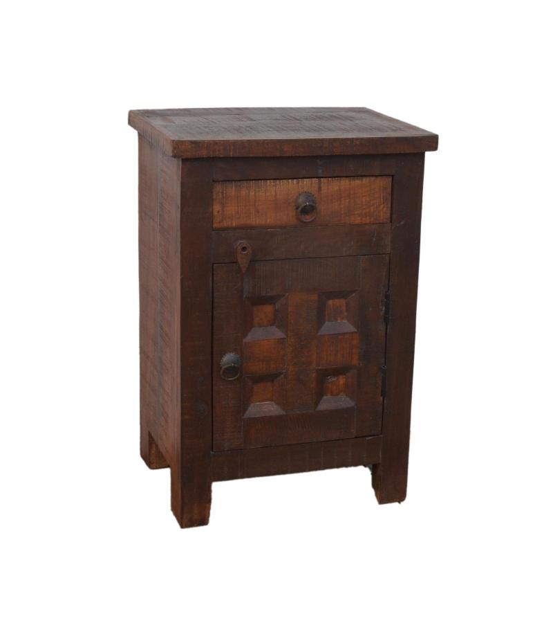 RECLAIMED TEAK SIDE TABLE NIGHTSTAND