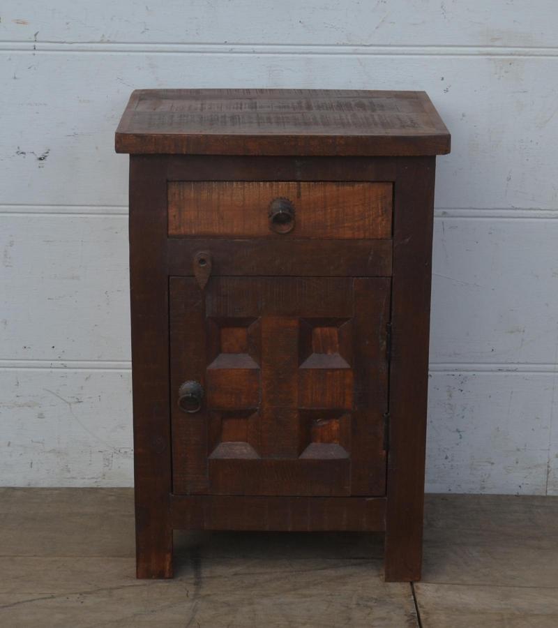 RECLAIMED TEAK SIDE TABLE NIGHTSTAND