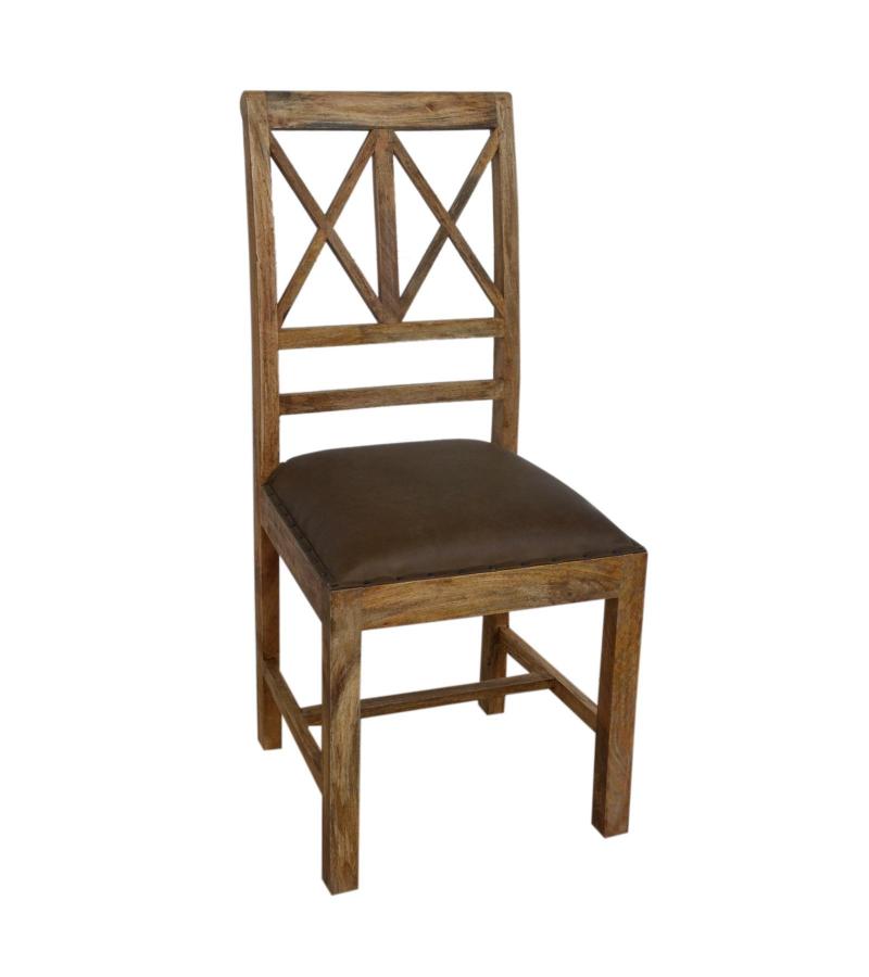 Wood And Leather Chair