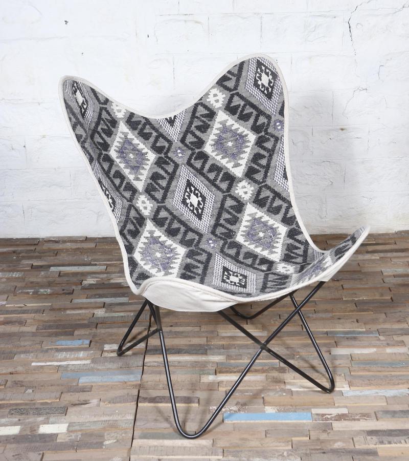 CANVAS & IRON BUTTERFLY CHAIR