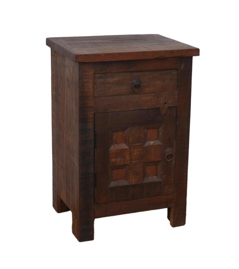 SOLID RECLAIMED WOOD SIDE TABLE NIGHTSTAND