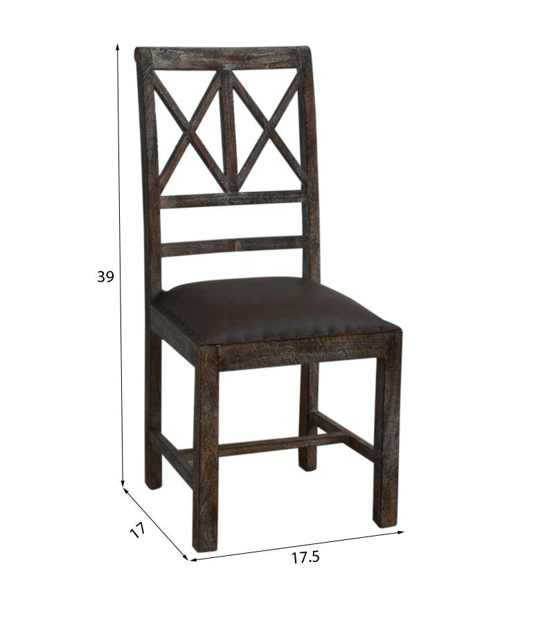 Wood And leather chair  