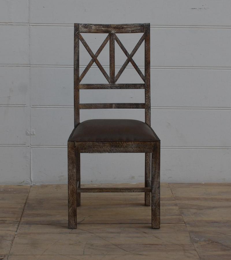 Wood And leather chair  