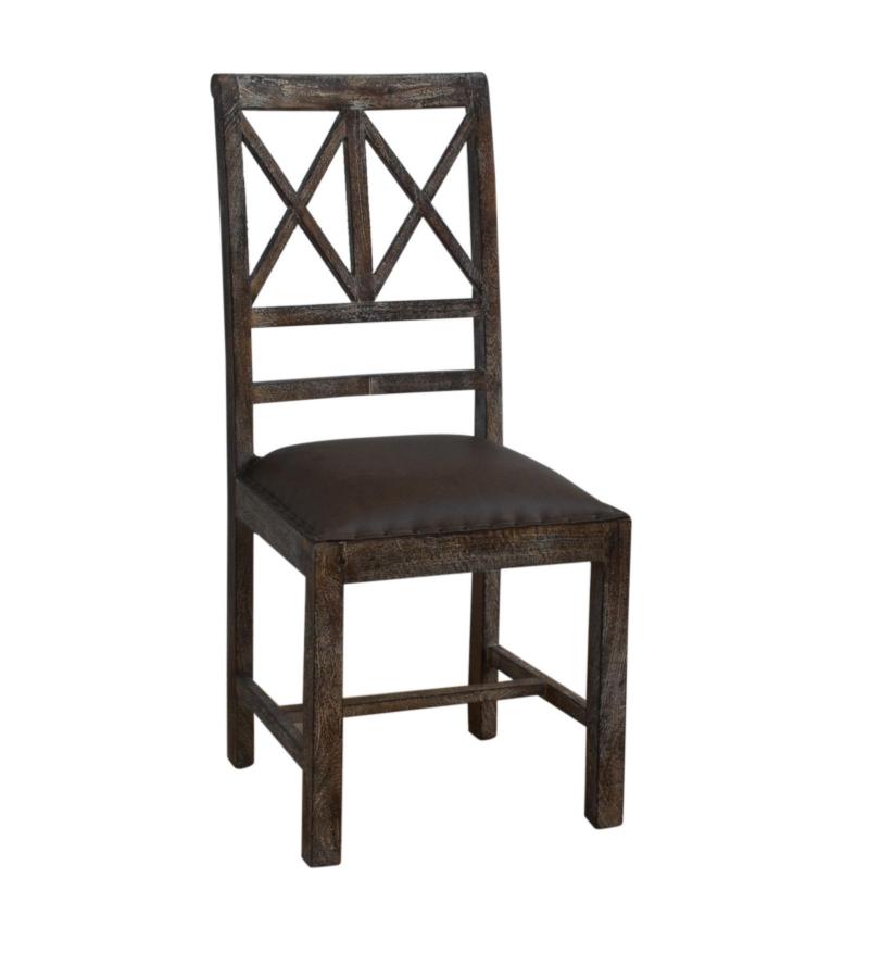 Wood And leather chair  