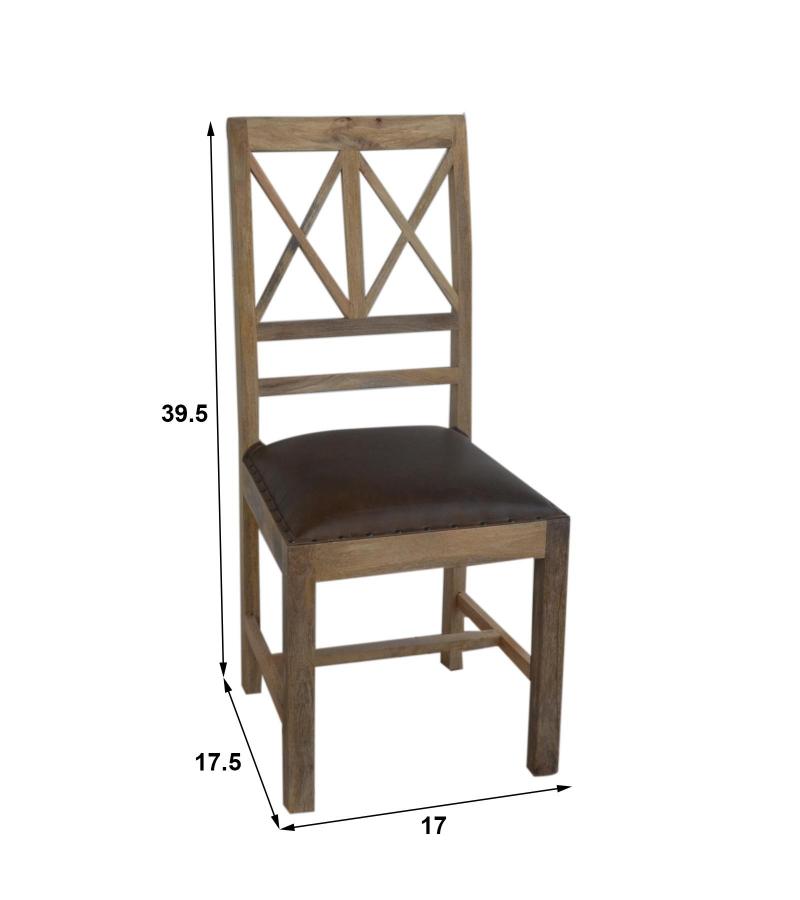 Wood And Leather Chair