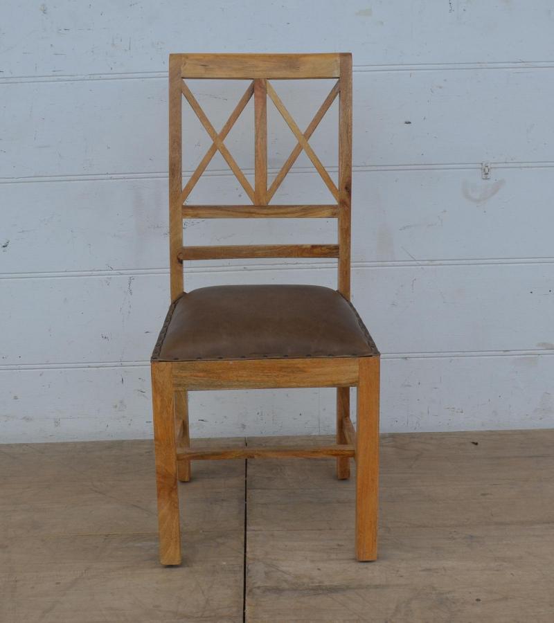 Wood And Leather Chair