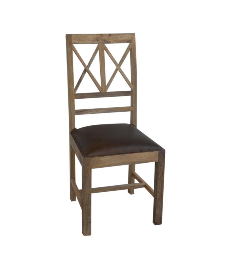 Wood And Leather Chair