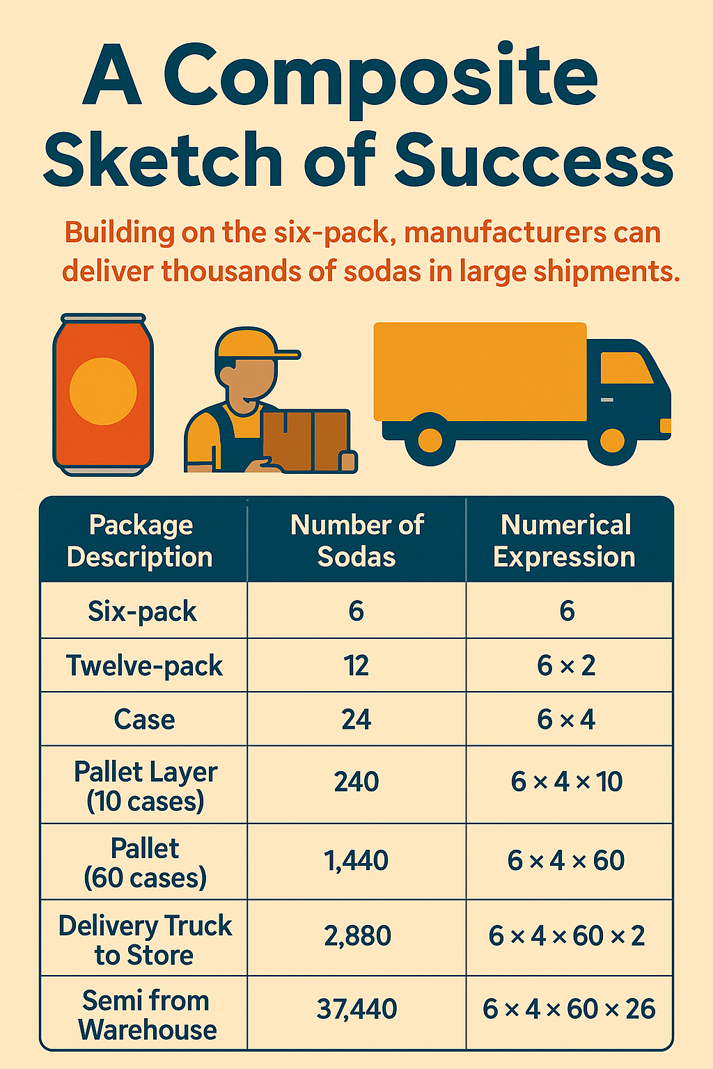 Soda packaging infographic