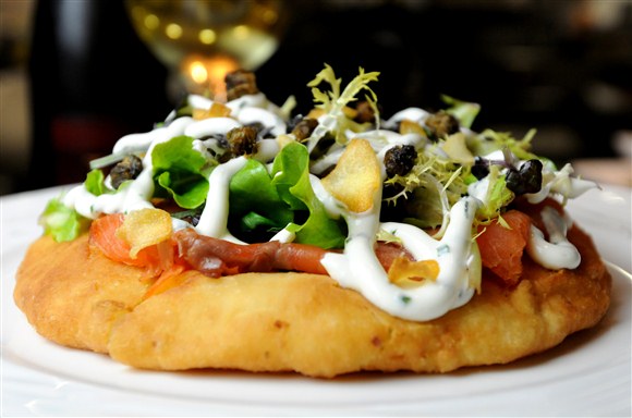 Wolfhead Smoked Salmon Lángos - Toca