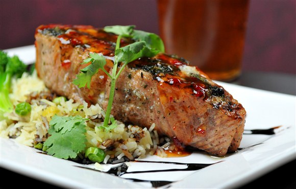 Fish of the Day- Grilled Salmon - Town Crier Pub