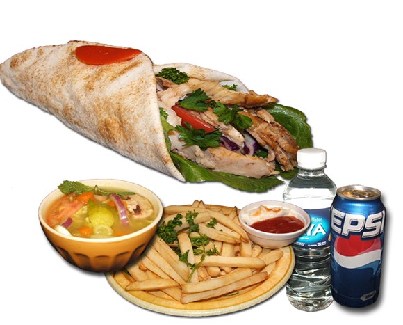 Chicken Shawarma Sandwich Combo - Wrap and Grab