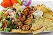 Chicken Souvlaki Dinner (2 skewers)