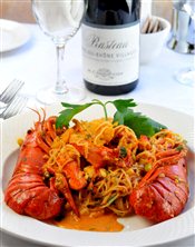 Lobster with Angel Hair Pasta