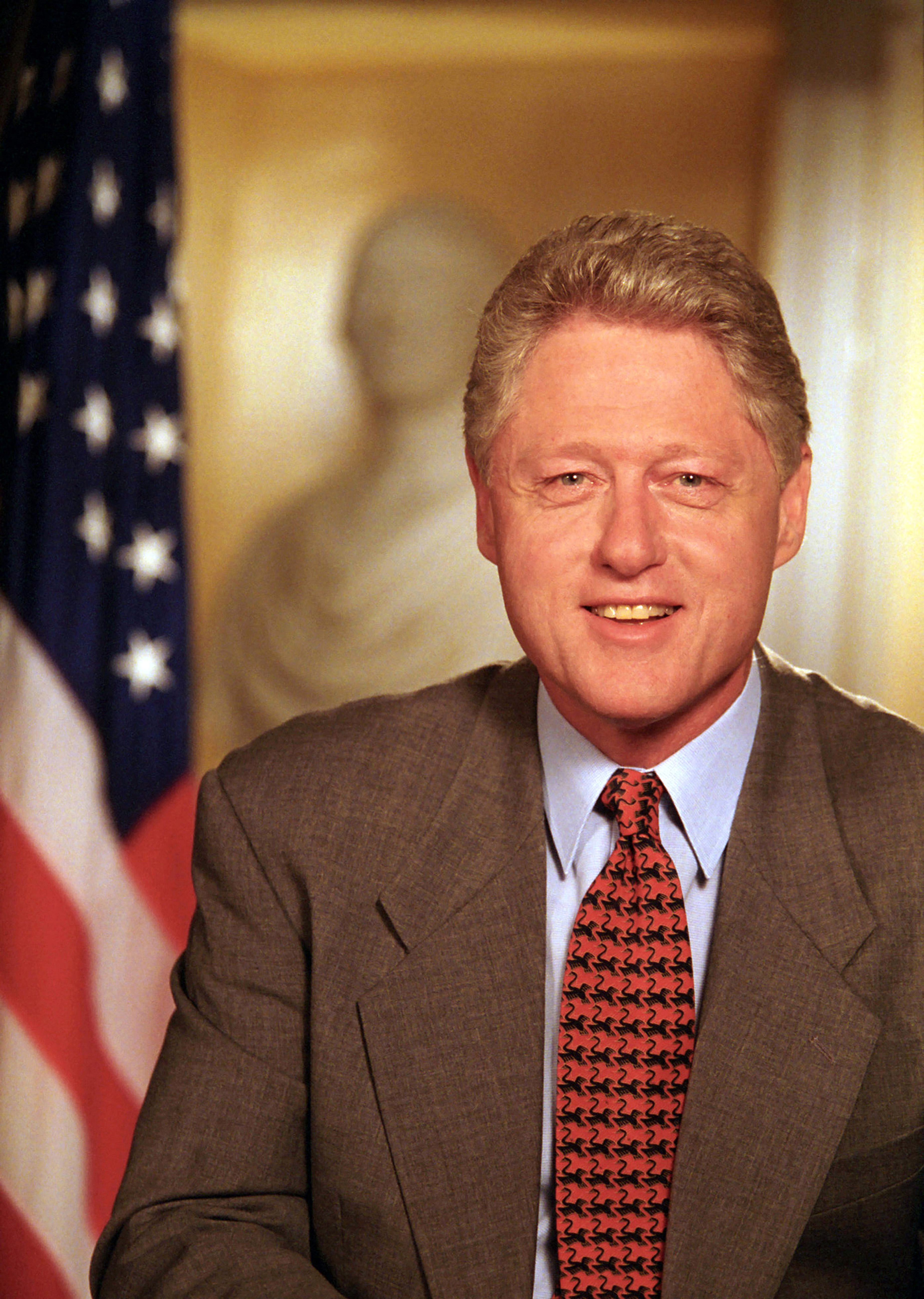bill clinton dress Report: Painting of former President in a found in Jeffrey Epstein home Bill Clinton in a Blue