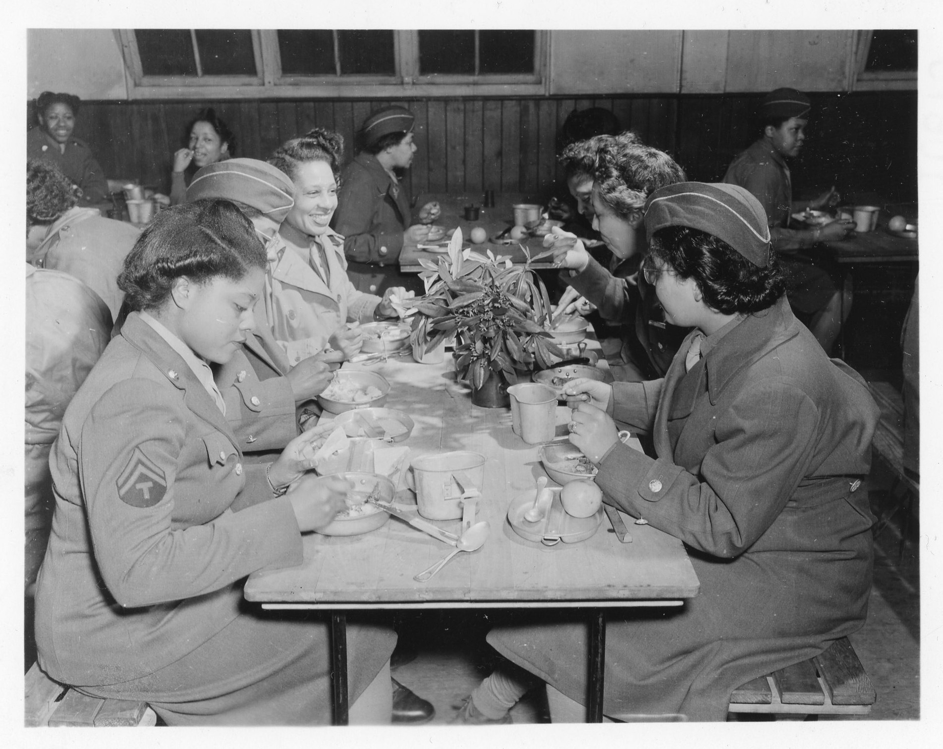 Photograph of the 6888th Central Postal Directory Battalion in England