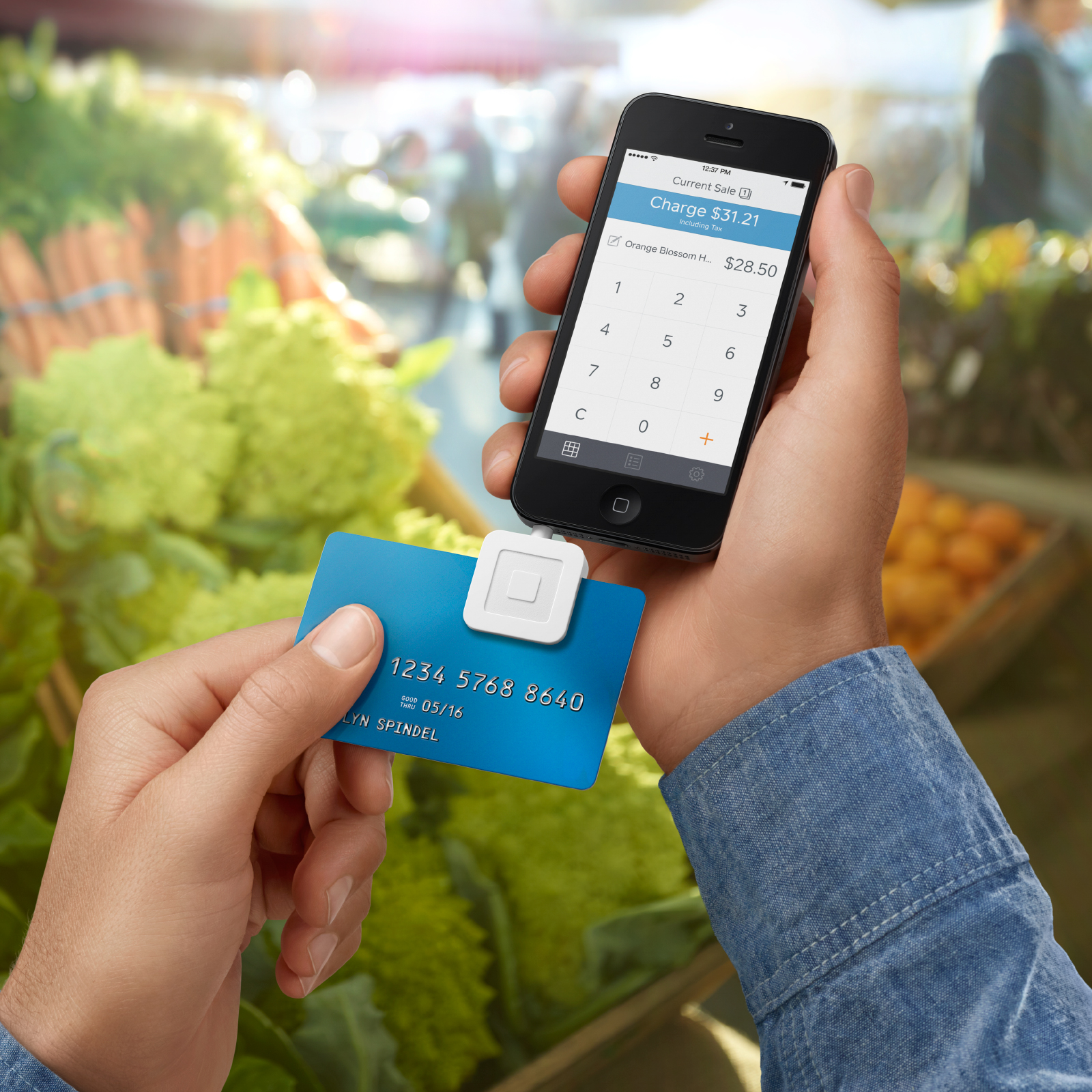Merchants can accept payments via smartphone with Square Register.