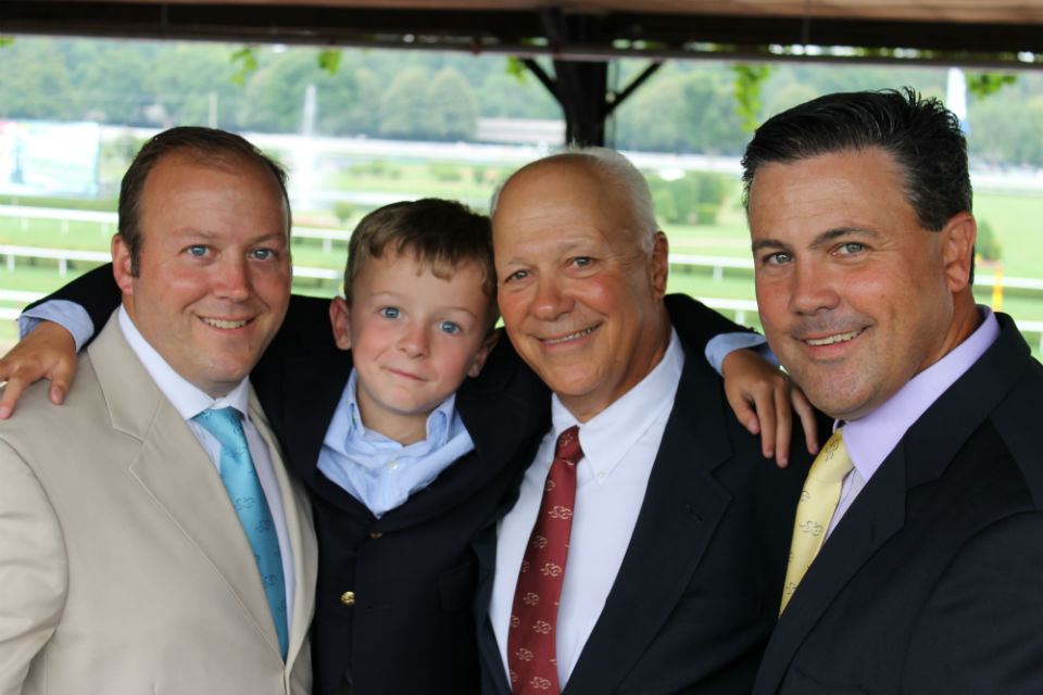 Three generations- Mike DeAnzeris of EMBRACE THE RACE with his brother, nephew and father