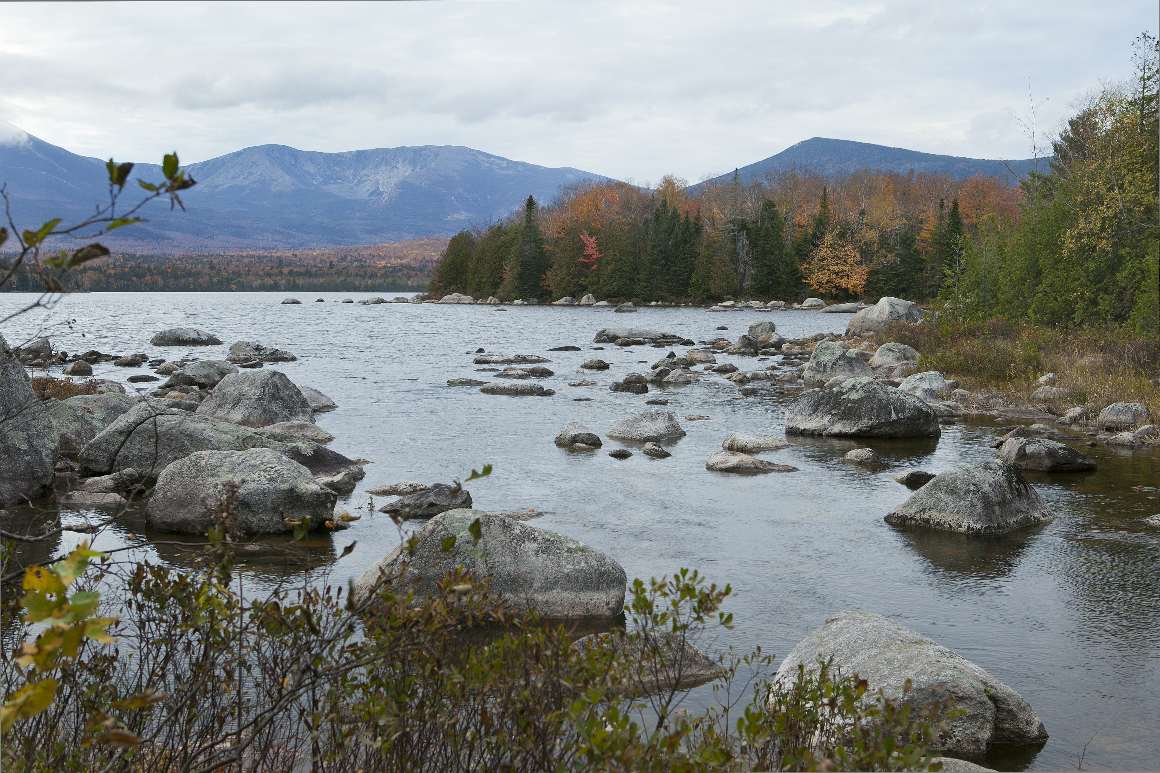 View of Mt. Katahdin from Huber's donated land
