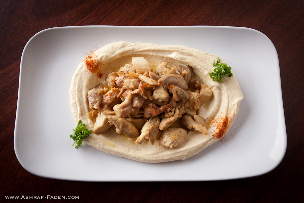 chicken shawarma with hummus