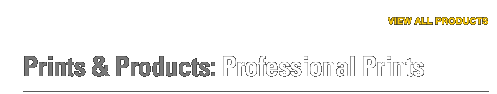 Professional Print Sizes