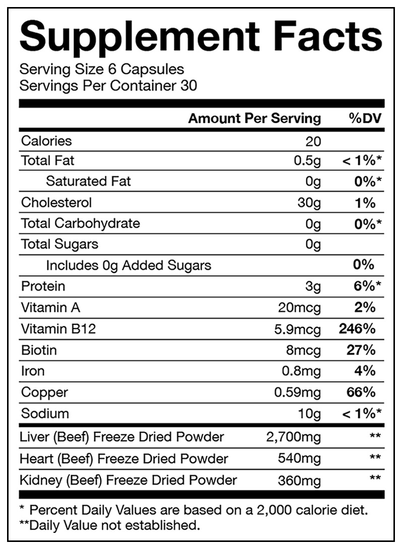 Paleovalley Grass Fed Organ Complex