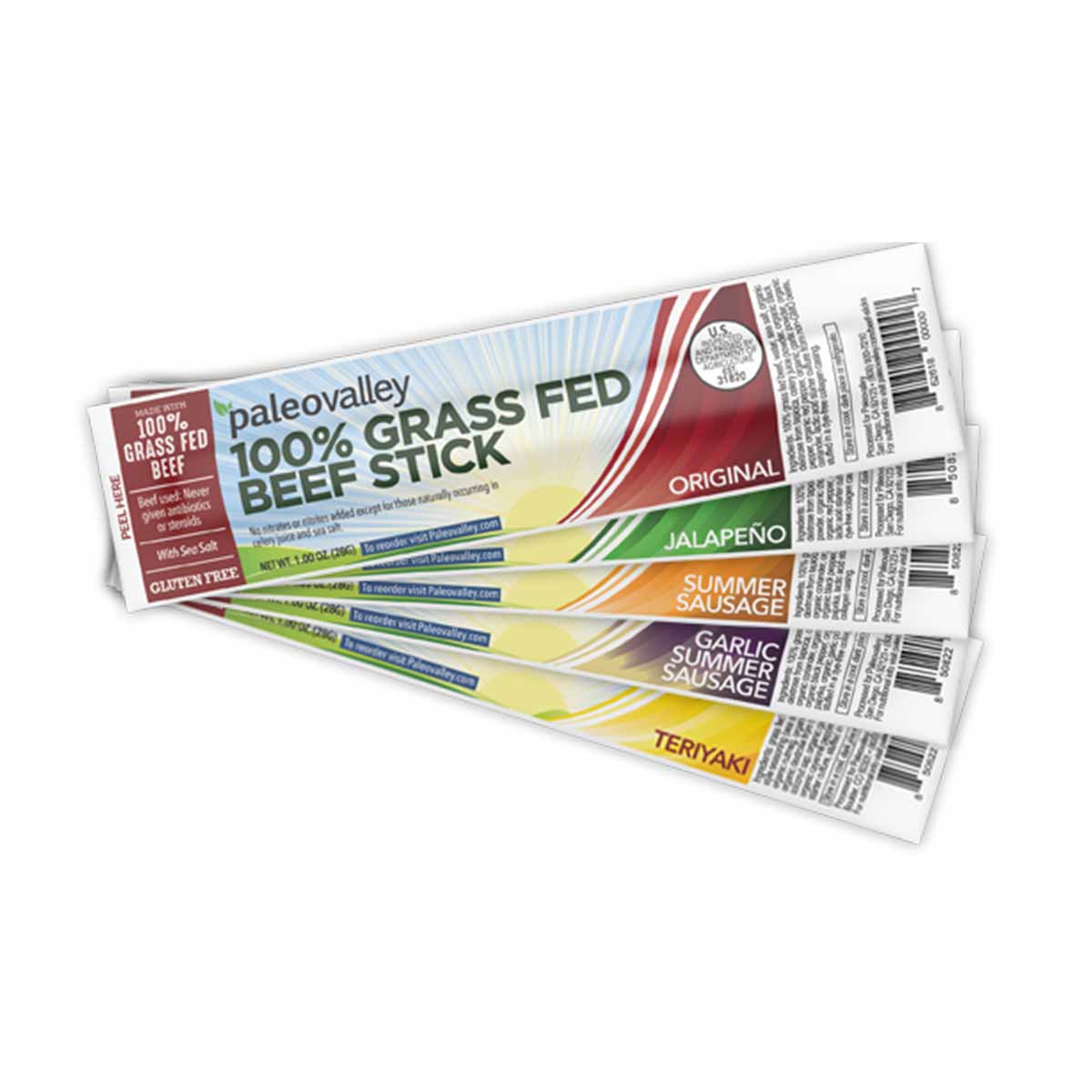 Paleovalley 100 Grass Fed Beef Sticks