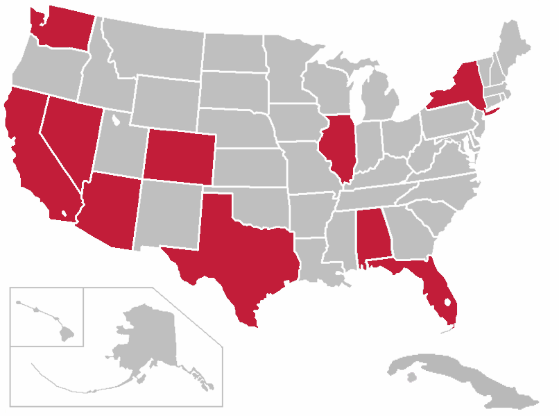 Click for Details orange county immigration defense lawyer clients map