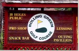 Rolling Green Golf Course Front Sign