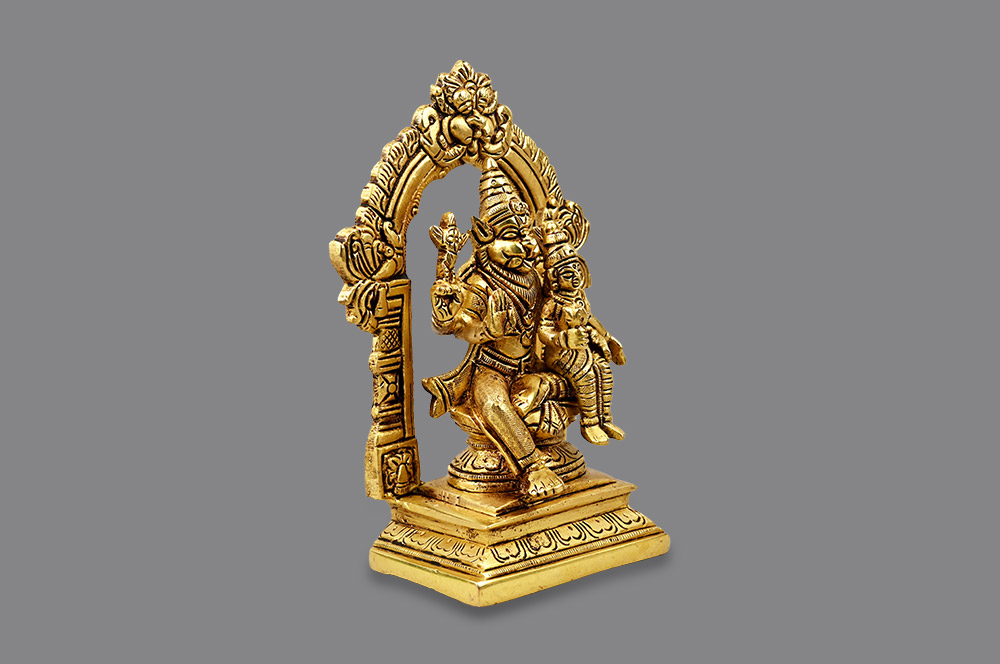 Lakshmi Narasimha With Prabhavalli Arch Brass Idol Online @ Low Cost ...