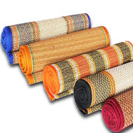 Kusha Grass Mat With Thread Work (72 X 54 Inches)