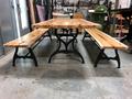 Hickory Table with Antique "Cincinnati" Legs