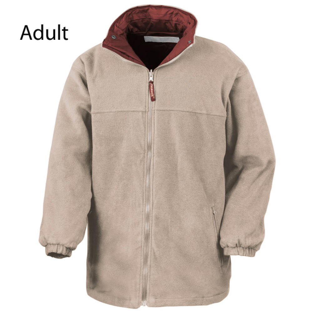 R160x fleece burgundy camel