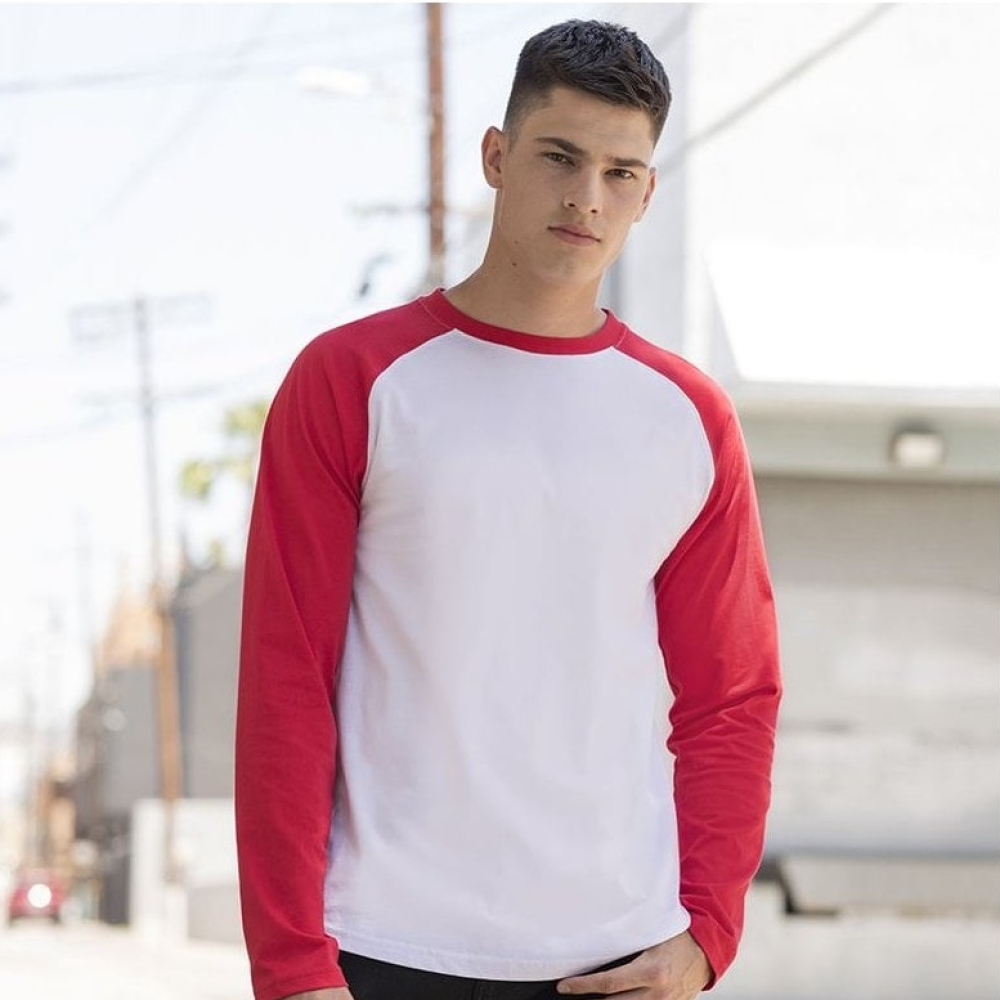 Skinnifit long sleeve baseball t shirt p6957 190515 image