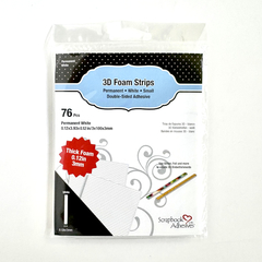 3D Foam Strips 3mm White