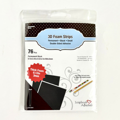 3D Foam Strips 3mm Black