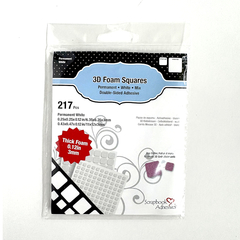 3D Foam Squares 3mm White Mix