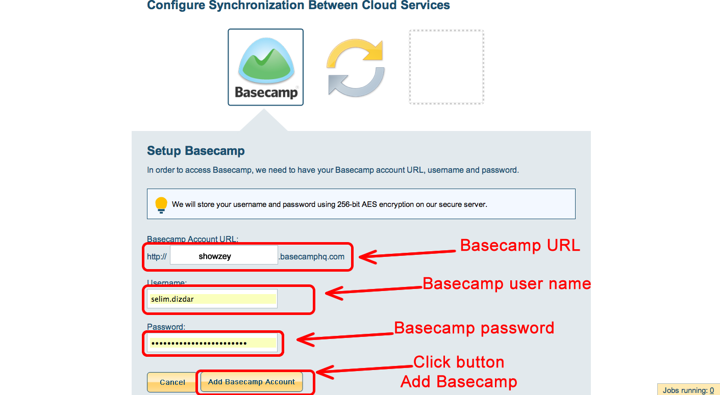 Setup Basecamp account