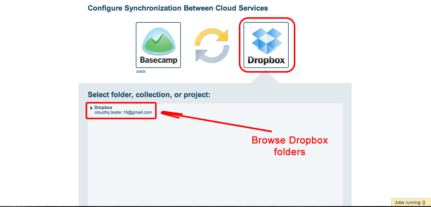 Browse Dropbox folders