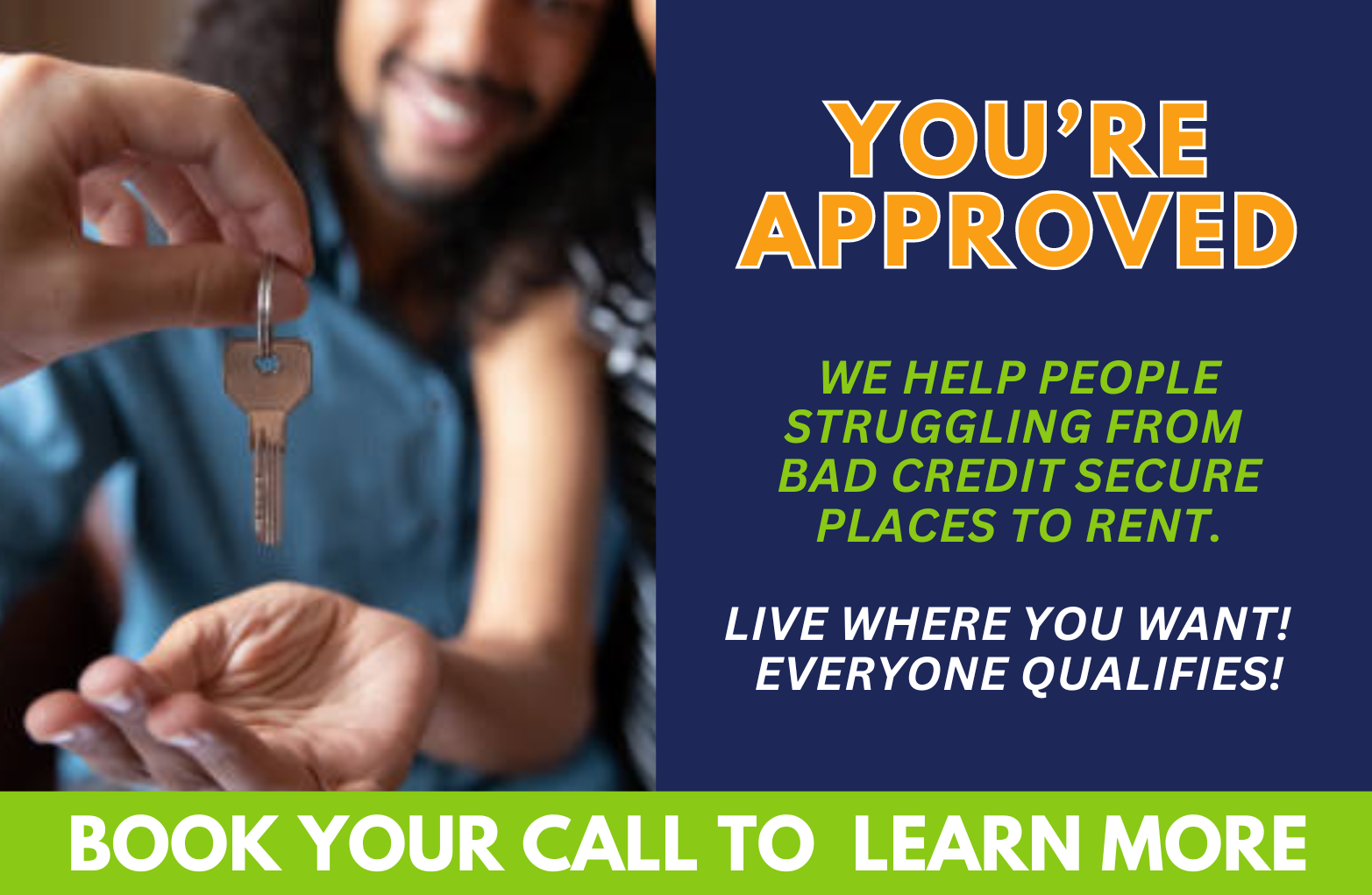 Rent anywhere in the state Condo: Worried bad credit might hold you back from renting? We help people like you!