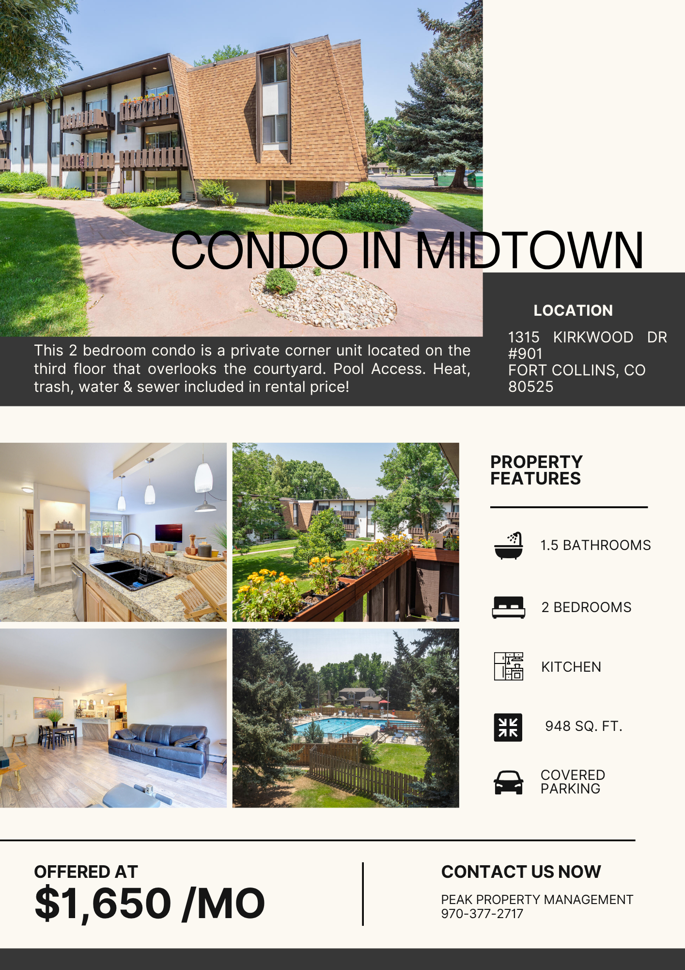 Fort Collins Townhome: 1315 Kirkwood Dr