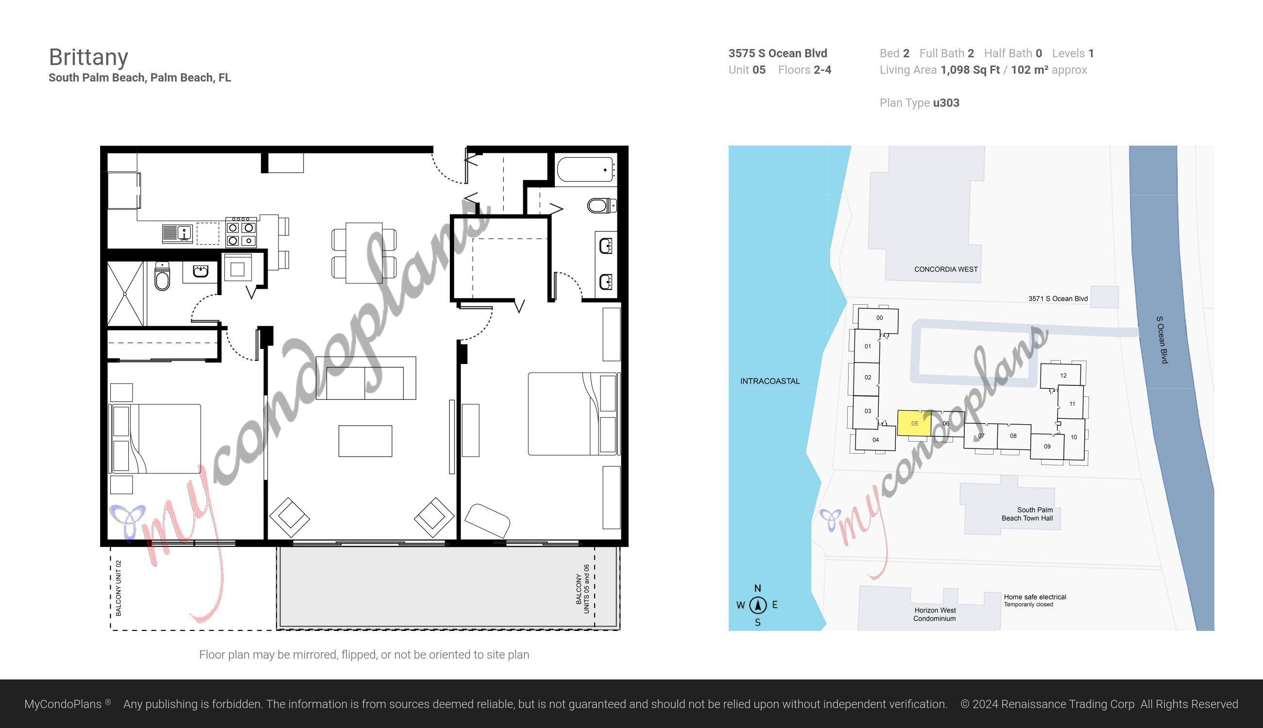 South Palm Beach Condo: 3575 South Ocean Boulevard