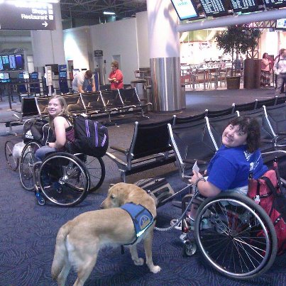 Kelsey and friend at Milwaukee Airport
