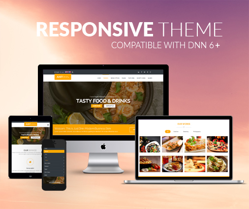 Dnn Store Home Product Details Bd001 Yellow Responsive Theme Food Restaurant Cuisine Mega Menu Leftmenu Bootstrap3 Justdnn By Color Yellow