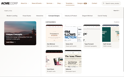 Picture of ACME Skin System— Mega Menu + Drawer menus module for DNN