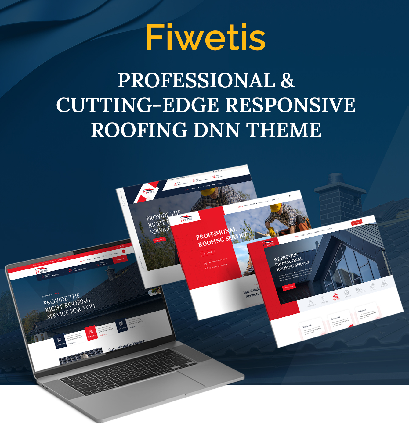 Picture of Fiwetis Red Roofing Responsive DNN Theme (V1.0.0) / Content Builder / 6 designs 