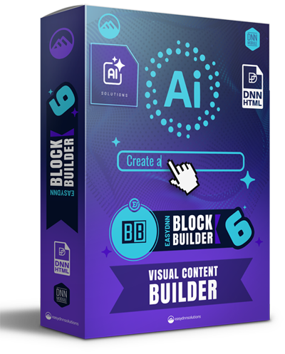 Picture of EasyDNNBlockBuilder 6.0 (Visual Content Builder, HTML Editor Replacement & AI Tools)