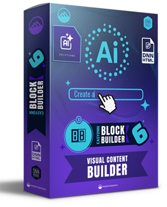 Picture of EasyDNNBlockBuilder 6.0 (Visual Content Builder, HTML Editor Replacement & AI Tools)