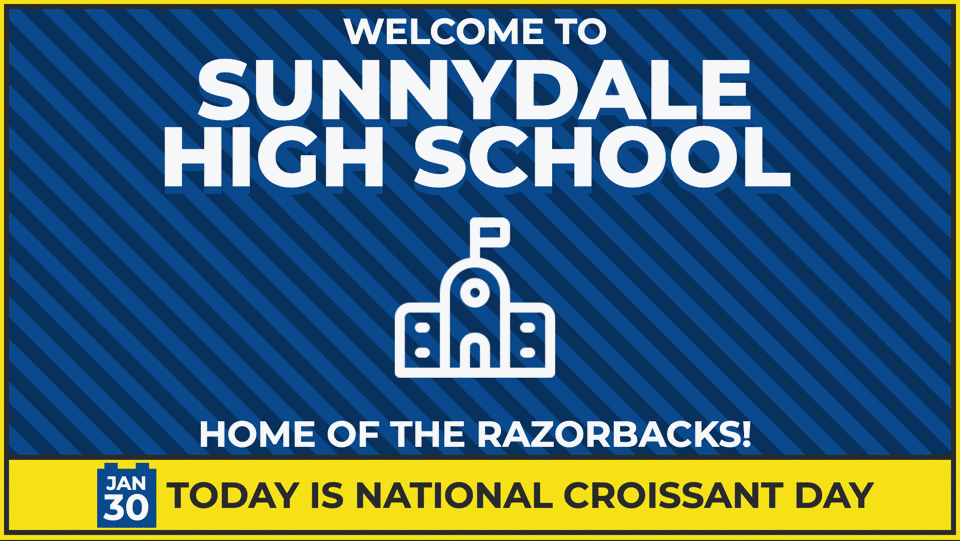 A Template showing a welcome message and the current national day